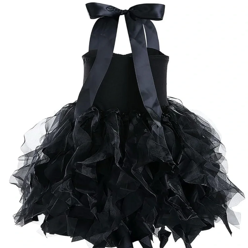NWOT Sparkling Black Kids Costume Dress size 5-6 - Picture 2 of 3